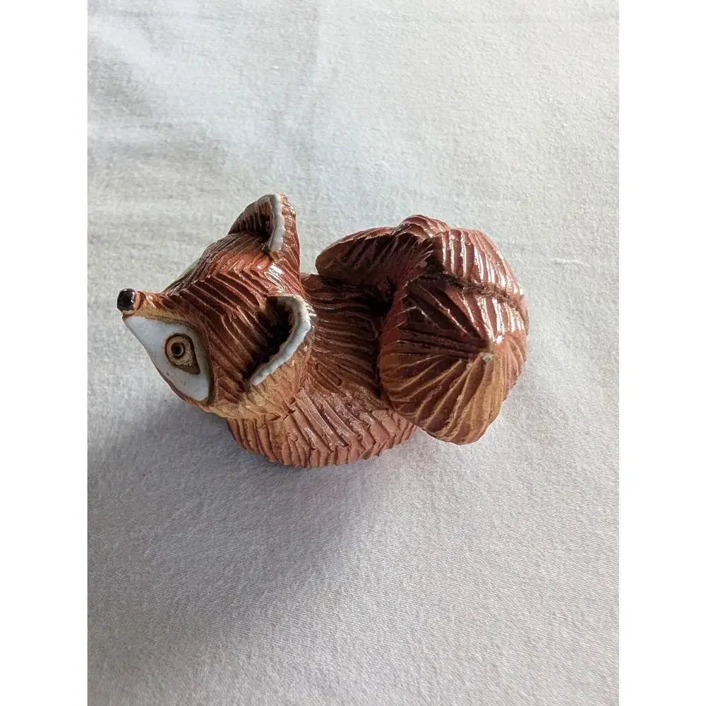 Vintage Artesania Rinconada Red Fox Figurine Signed